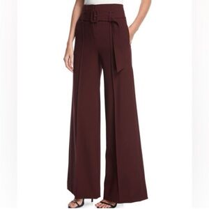 Theory Burgundy Wide Leg Pants